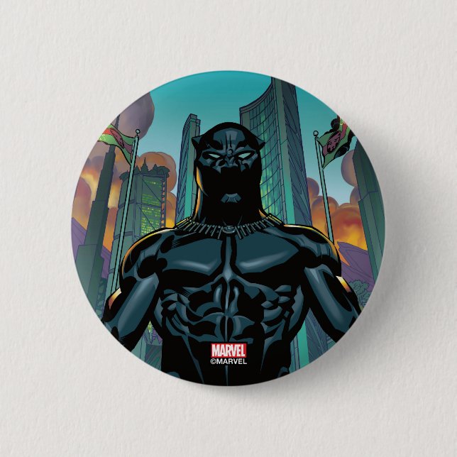 Avengers Classics | Black Panther In Wakanda 2 Inch Round Button (Front)