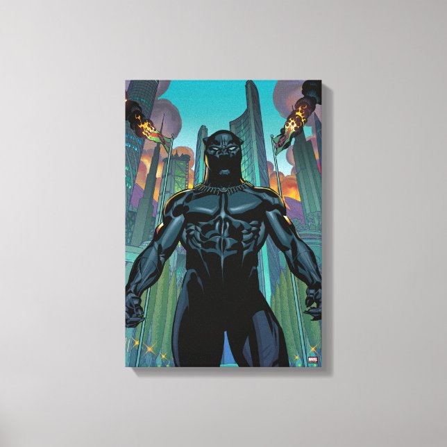 Avengers Classics | Black Panther In Wakanda Canvas Print (Front)