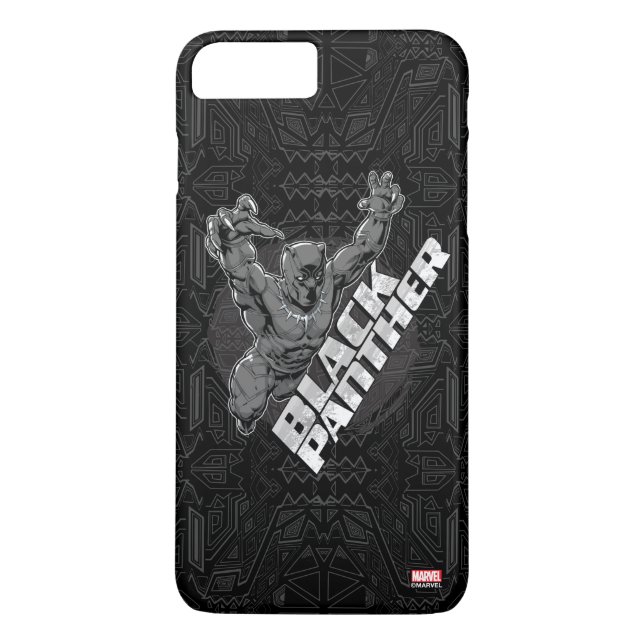 Avengers Classics | Black Panther Leap Badge Case-Mate iPhone Case (Back)