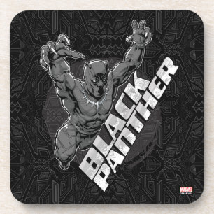 Avengers Classics   Black Panther Leap Badge Coaster