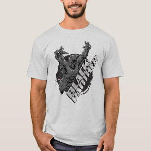 Avengers Classics Black Panther Leap Badge T-Shirt