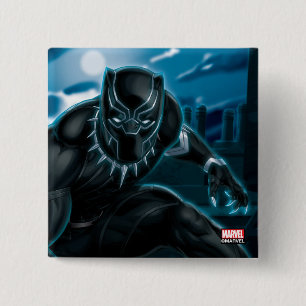 Avengers Classics Black Panther On Rooftop 2 Inch Square Button