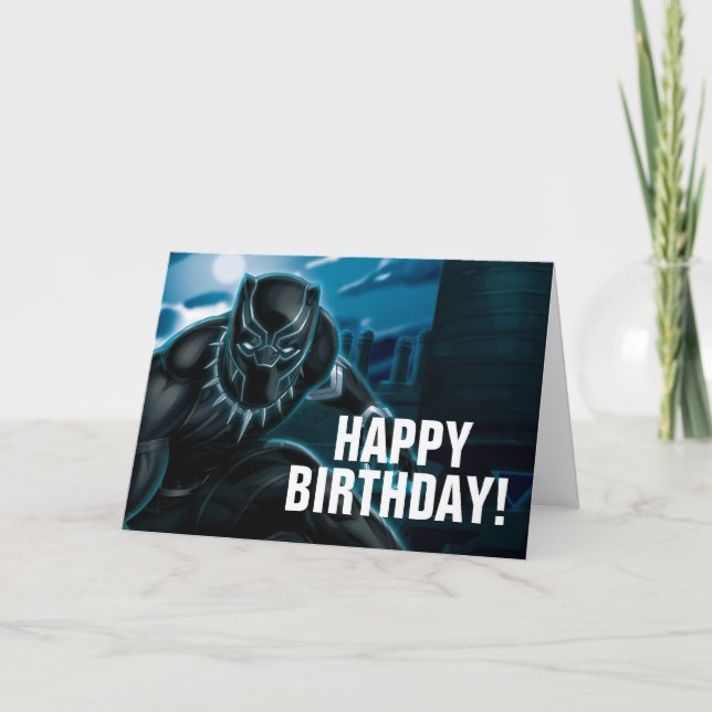 Avengers Classics | Black Panther On Rooftop Card (Front)