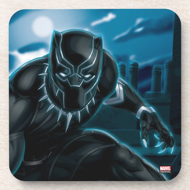 Avengers Classics | Black Panther On Rooftop Coaster (Front)