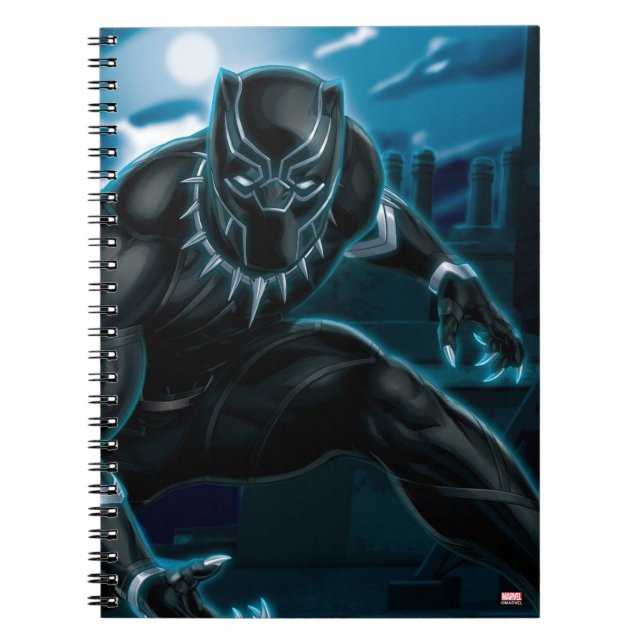 Avengers Classics | Black Panther On Rooftop Notebook (Front)