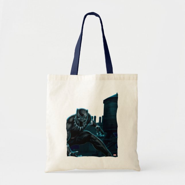Avengers Classics | Black Panther On Rooftop Tote Bag (Front)