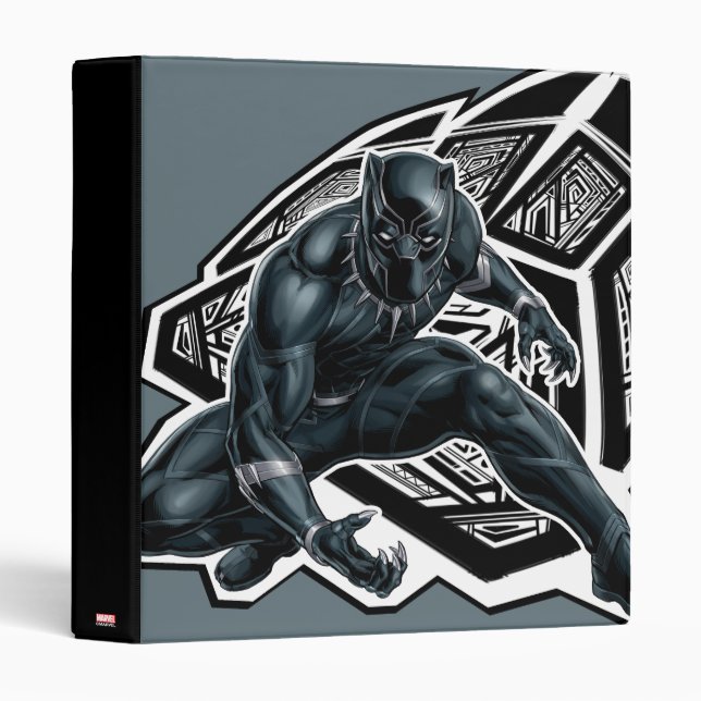 Avengers Classics | Black Panther Paw Badge Binder (Front/Spine)