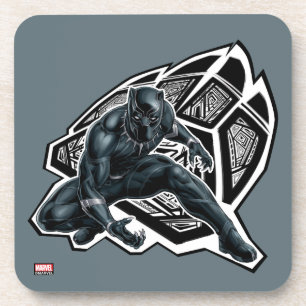 Avengers Classics   Black Panther Paw Badge Coaster