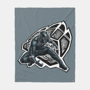 Avengers Classics   Black Panther Paw Badge Fleece Blanket