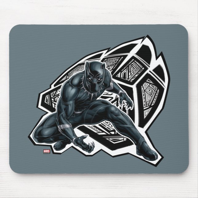Avengers Classics | Black Panther Paw Badge Mouse Pad (Front)