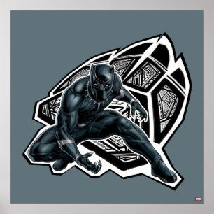 Avengers Classics   Black Panther Paw Badge Poster