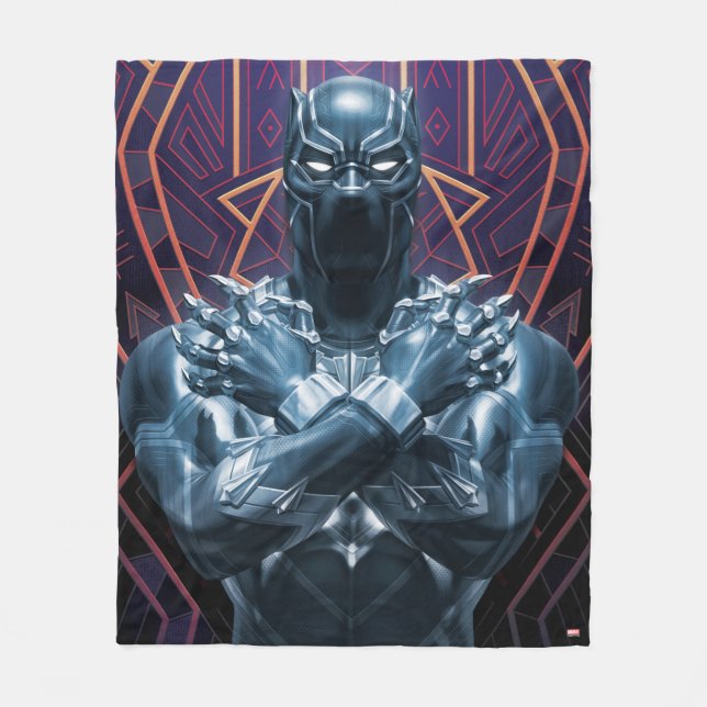 Avengers Classics | Black Panther Salute Fleece Blanket (Front)