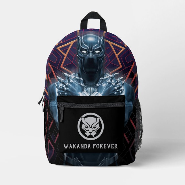 Avengers Classics | Black Panther Salute Printed Backpack (Front)