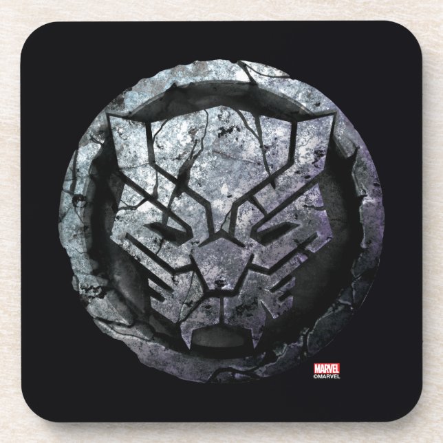 Avengers Classics | Black Panther Stone Emblem Coaster (Front)