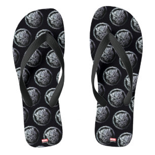Avengers Classics   Black Panther Stone Emblem Flip Flops