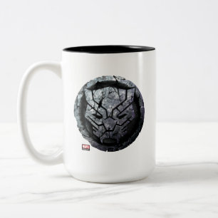 Avengers Classics Black Panther Stone Emblem Two-Tone Coffee Mug