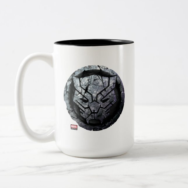 Avengers Classics | Black Panther Stone Emblem Two-Tone Coffee Mug (Left)