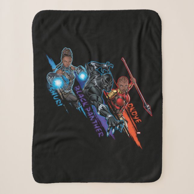 Avengers Classics | Black Panther Team Up Sherpa Blanket (Front)