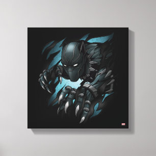 Avengers Classics   Black Panther Tearing Through Canvas Print