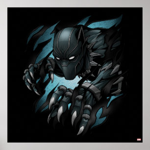 Avengers Classics   Black Panther Tearing Through Poster