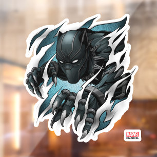 Avengers Classics Black Panther Tearing Through Window Cling
