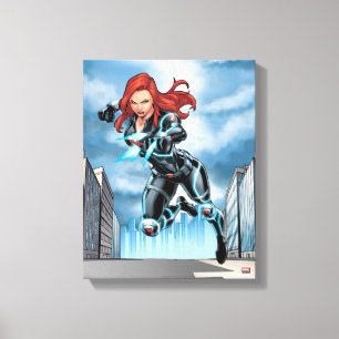 Avengers Classics Black Widow Attack Canvas Print
