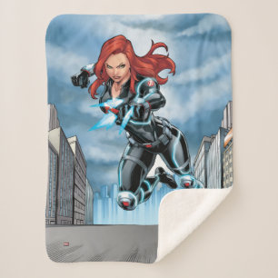 Avengers Classics Black Widow Attack Sherpa Blanket