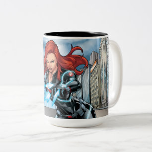 Avengers Classics   Black Widow Attack Two-Tone Coffee Mug
