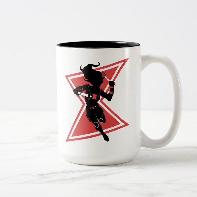 Avengers Classics | Black Widow Icon Graphic Two-Tone Coffee Mug (Right)