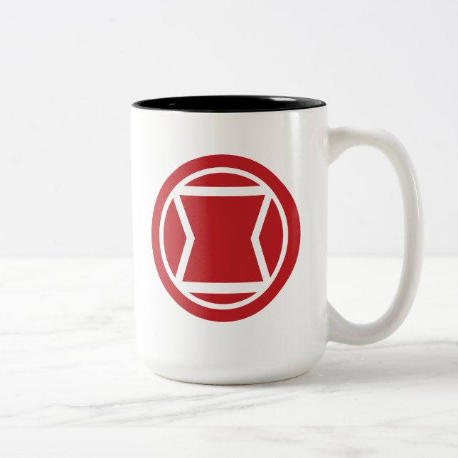 Avengers Classics | Black Widow Icon Two-Tone Coffee Mug (Right)
