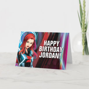 Avengers Classics Black Widow Neon Glow Card
