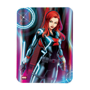 Avengers Classics Black Widow Neon Glow Magnet