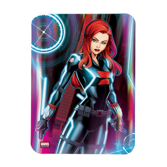 Avengers Classics | Black Widow Neon Glow Magnet (Vertical)