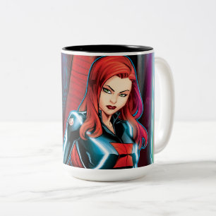 Avengers Classics   Black Widow Neon Glow Two-Tone Coffee Mug
