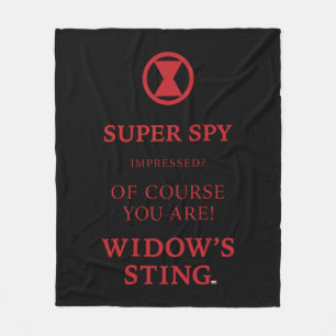 Avengers Classics Black Widow Typography Fleece Blanket