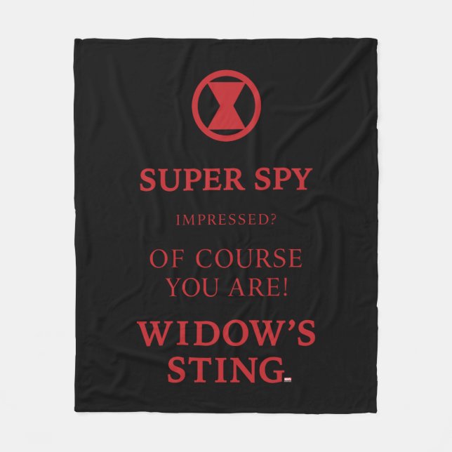 Avengers Classics | Black Widow Typography Fleece Blanket (Front)