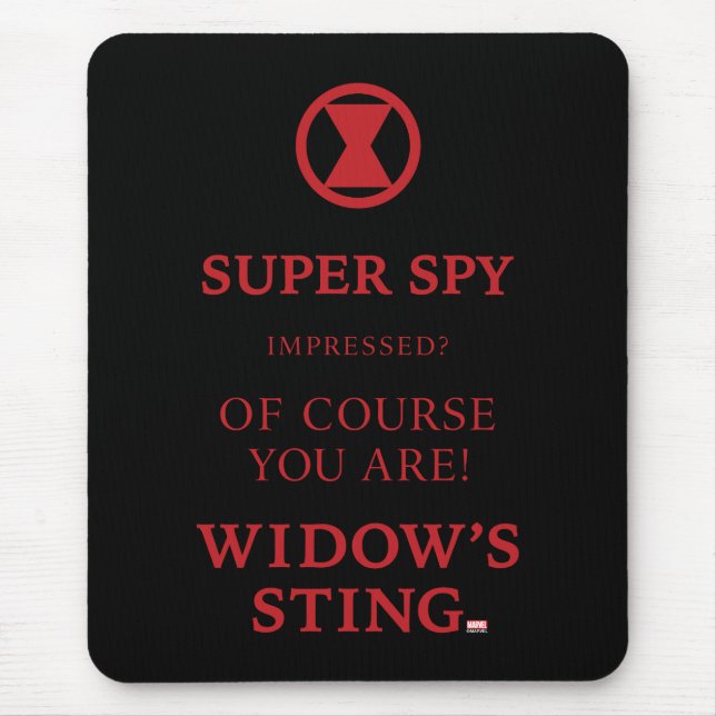 Avengers Classics | Black Widow Typography Mouse Pad (Front)