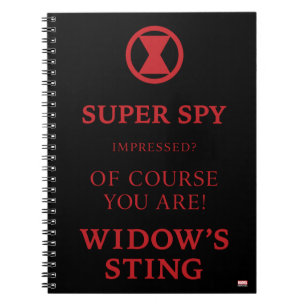 Avengers Classics Black Widow Typography Notebook