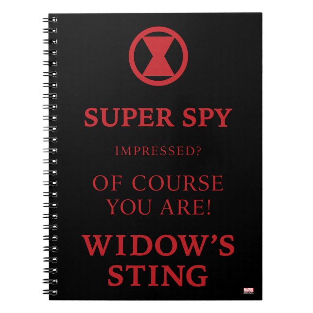 Avengers Classics | Black Widow Typography Notebook (Front)