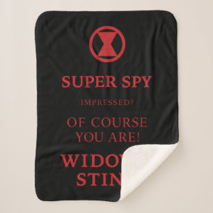 Avengers Classics Black Widow Typography Sherpa Blanket