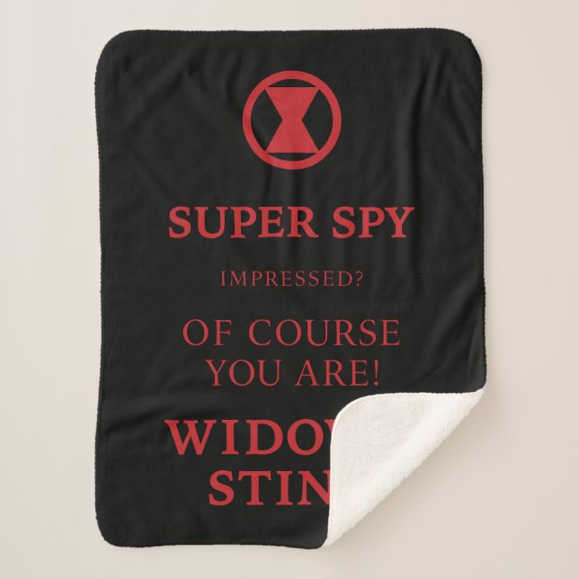 Avengers Classics | Black Widow Typography Sherpa Blanket (Front)