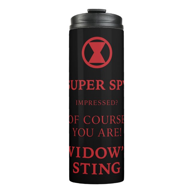 Avengers Classics | Black Widow Typography Thermal Tumbler (Front)