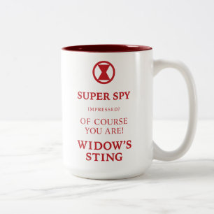 Avengers Classics   Black Widow Typography Two-Tone Coffee Mug