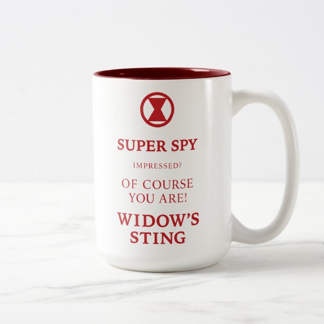 Avengers Classics | Black Widow Typography Two-Tone Coffee Mug (Right)