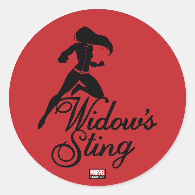 Avengers Classics | Black Widow "Widow's Sting" Classic Round Sticker (Front)