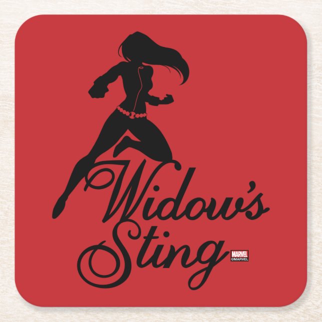 Avengers Classics | Black Widow "Widow's Sting" Square Paper Coaster (Front)