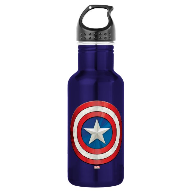 Avengers Classics | Captain America Brushed Shield 532 Ml Water Bottle (Front)