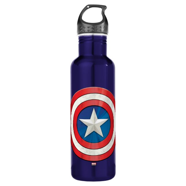 Avengers Classics | Captain America Brushed Shield 710 Ml Water Bottle (Front)