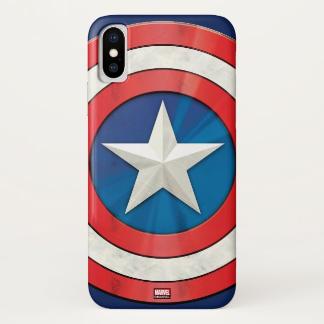 Avengers Classics | Captain America Brushed Shield Case-Mate iPhone Case (Back)