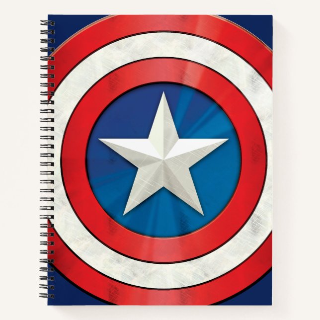 Avengers Classics | Captain America Brushed Shield Notebook (Front)